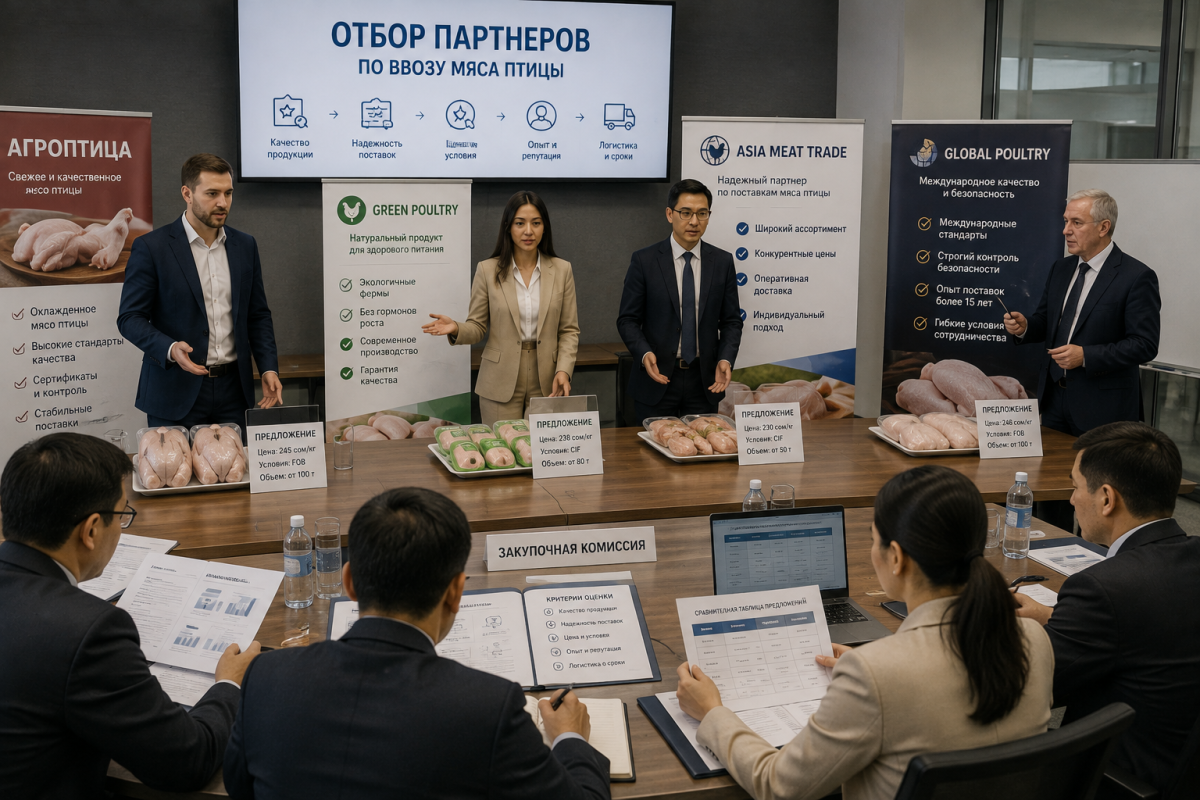 Бөлүнгөн квоталардын алкагында жеткирүүчү өлкөлөрдөн канаттуулардын этин импорттоо боюнча биргелешкен ишмердүүлүк үчүн өнөктөштөрдү тандоо конкурсу